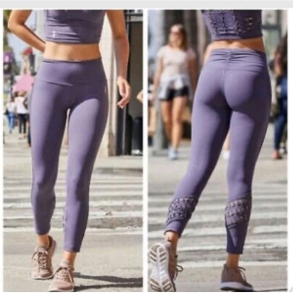 Free People Movement Womens Purple Revelation Yoga Leggings XS - Picture 1 of 12
